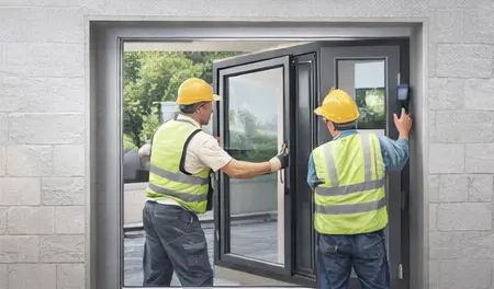Position the Fully Assembled Door Unit
